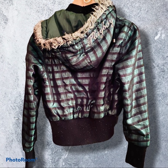 ❗️RARE❗️PLAYBOY💚BUNNY PUFFER JACKET COAT - Picture 14 of 16